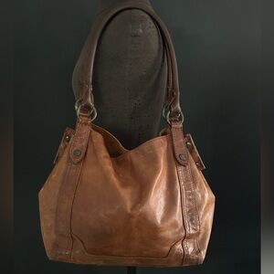 Elegant Brown Leather Tote Bag